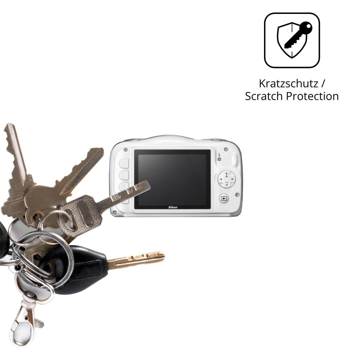 4x Schutzfolie klar für Nikon Coolpix W100 Display (4)