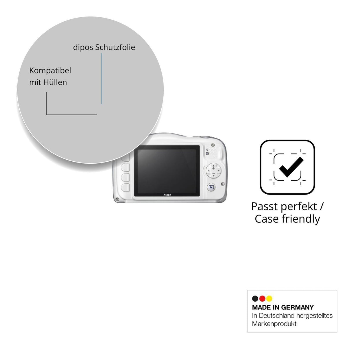 4x Schutzfolie klar für Nikon Coolpix W100 Display (6)