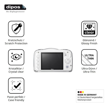 4x Schutzfolie klar für Nikon Coolpix W100 Display (7)