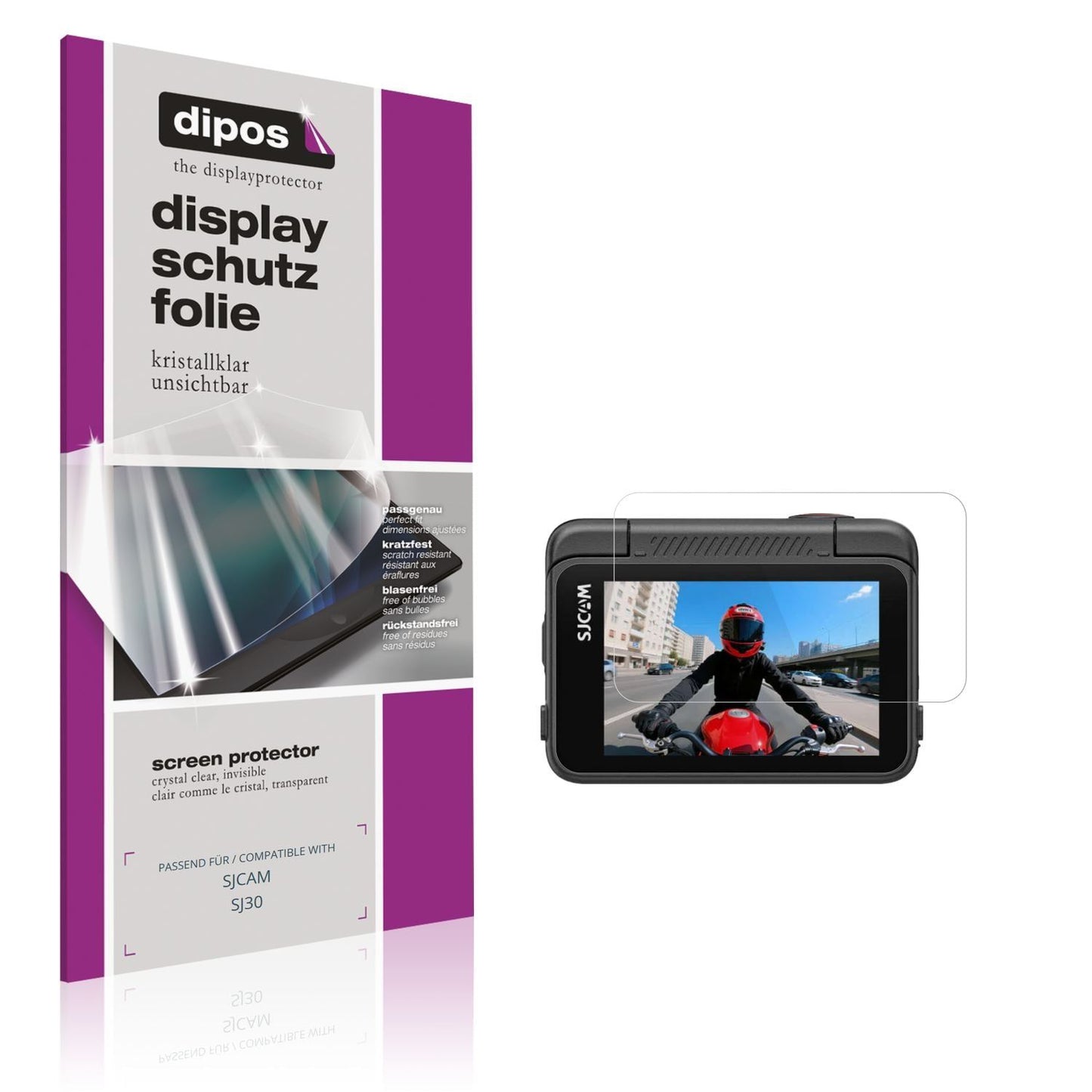 4x Schutzfolie klar für SJCAM SJ30 Display-Schutzf (1)