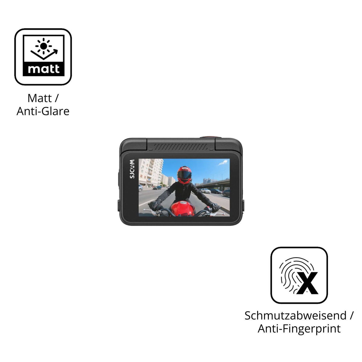 4x Schutzfolie matt für SJCAM SJ30 Display-Schutzf (5)