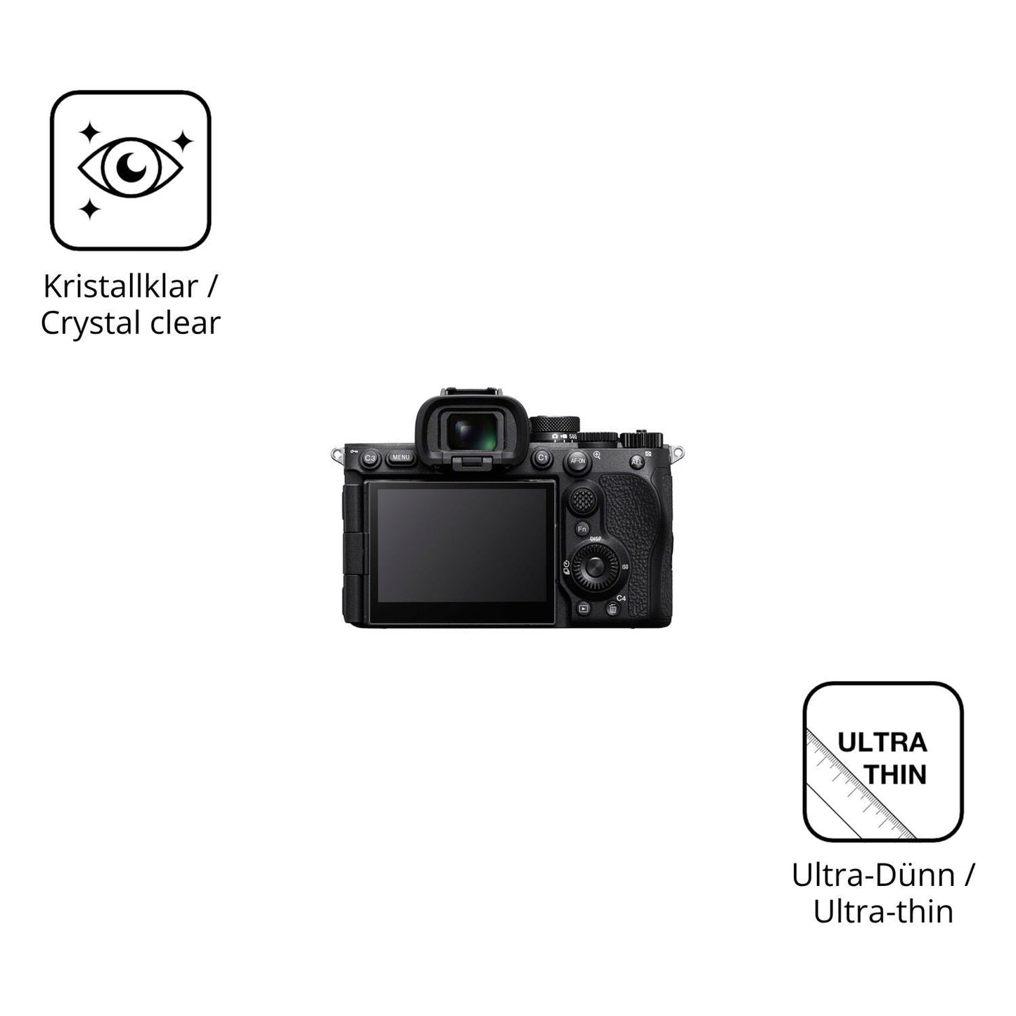 4x Schutzfolie klar für Sony Alpha 7R VI Display-S (5)