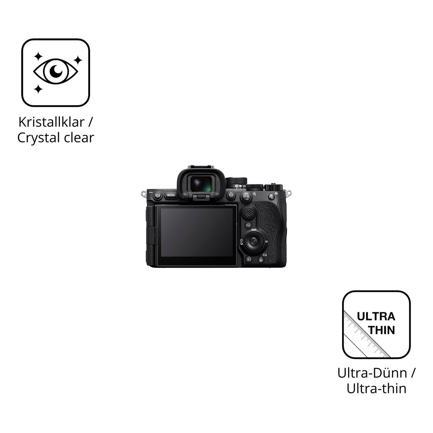 4x Schutzfolie klar für Sony Alpha 7R VI Display-S (5)