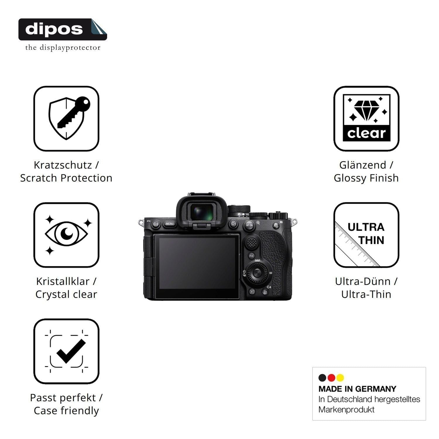 4x Schutzfolie klar für Sony Alpha 7R VI Display-S (7)