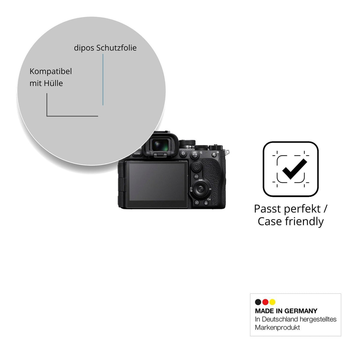 4x Schutzfolie matt für Sony Alpha 7R VI Display-S (6)
