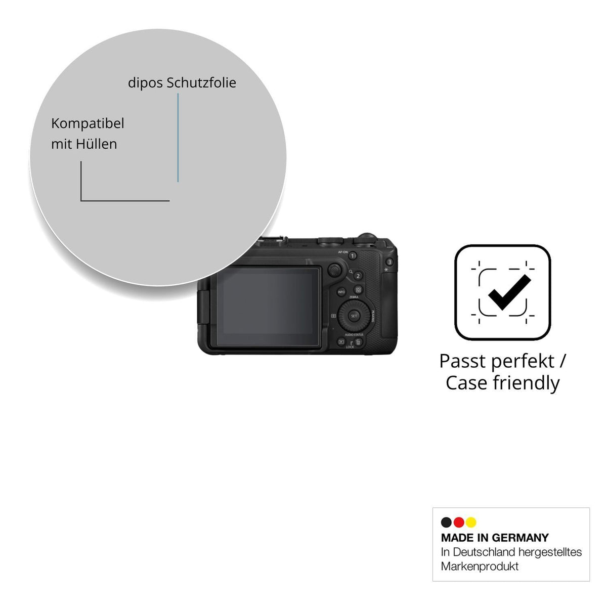 4x Schutzfolie klar für Canon EOS R6 V Display-Sch (6)