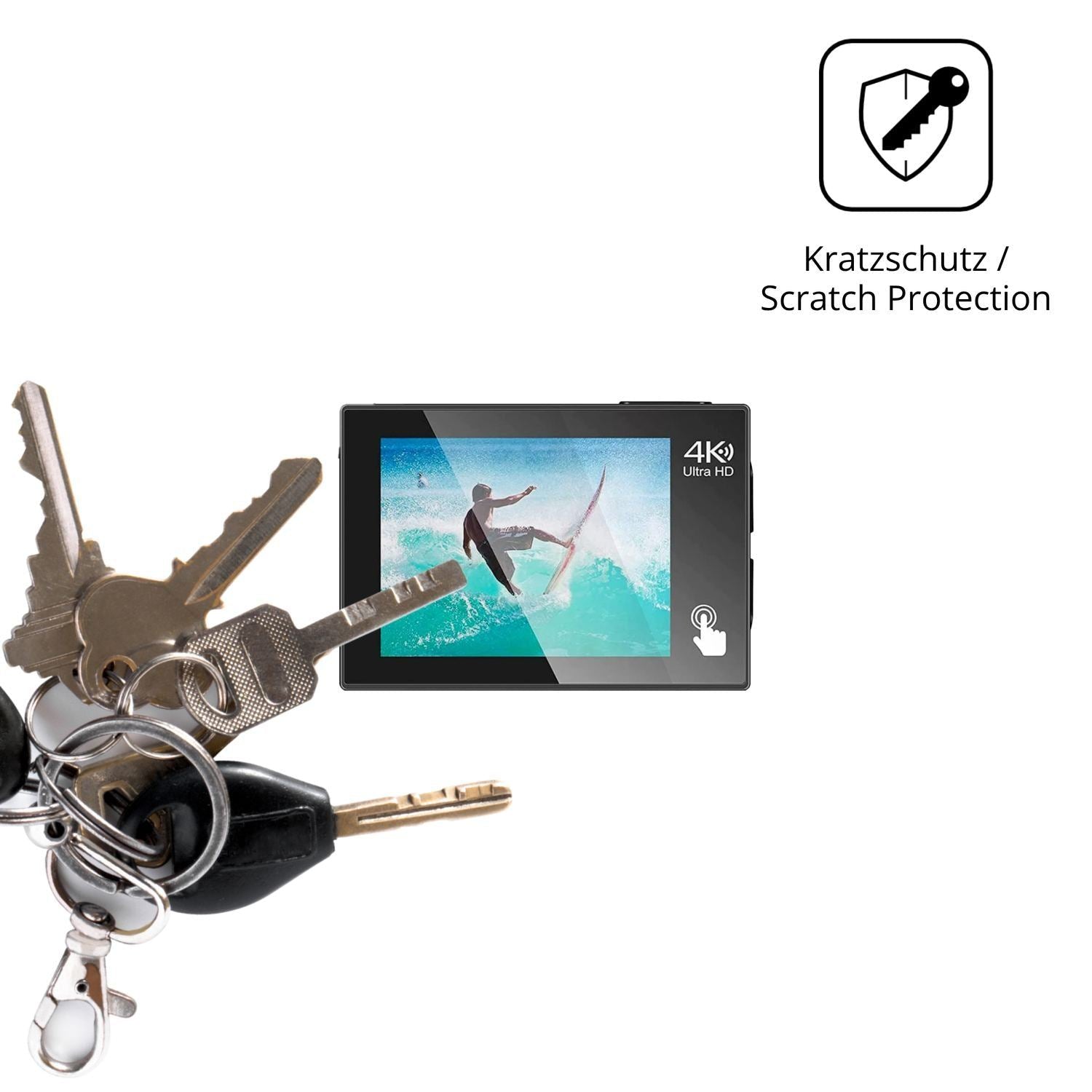 4x Schutzfolie klar für Exprotrek E-A-F Action Cam (4)