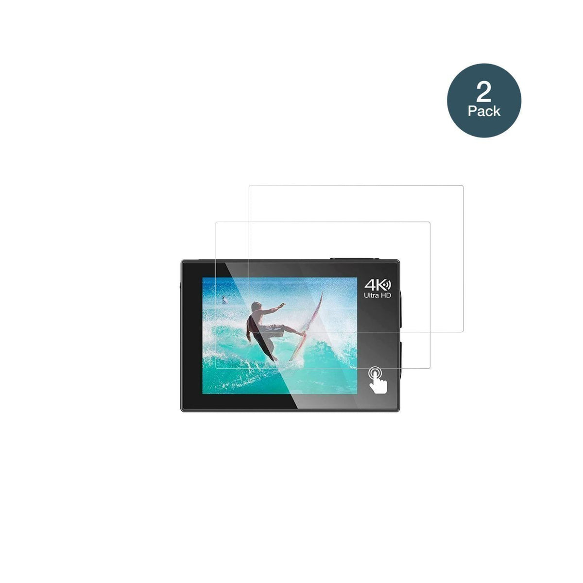 2x 9H Schutzfolie für Exprotrek E-A-F Action Cam P (2)