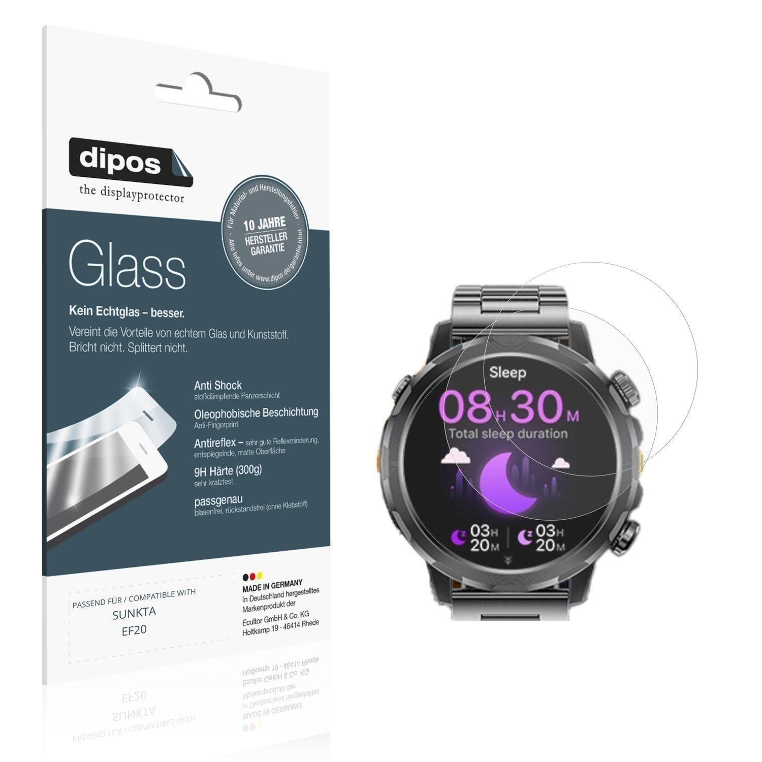 2x 9H Schutzfolie matt für SUNKTA EF20 Panzerfolie (1)