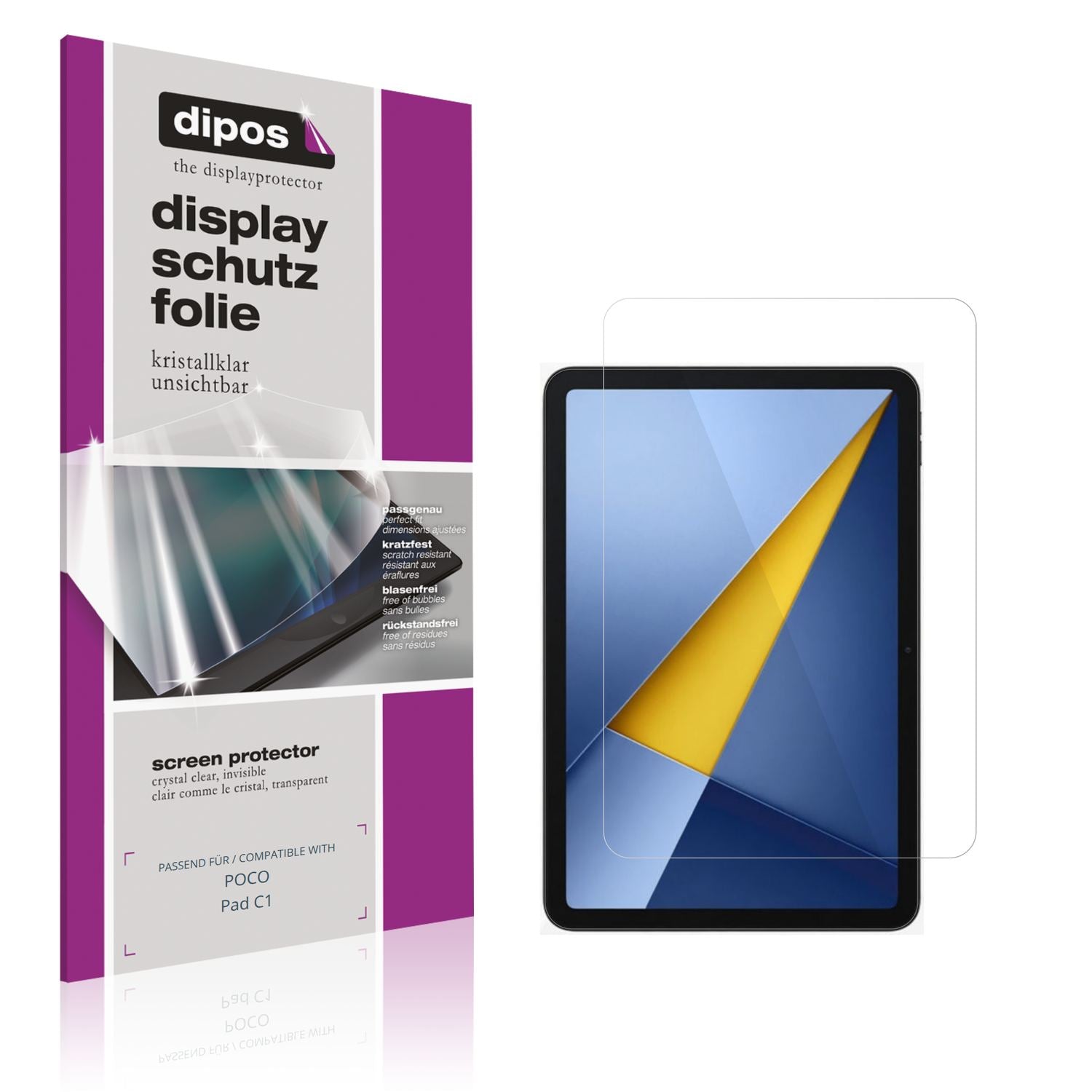 2x Schutzfolie klar für POCO Pad C1 Display-Schutz (1)
