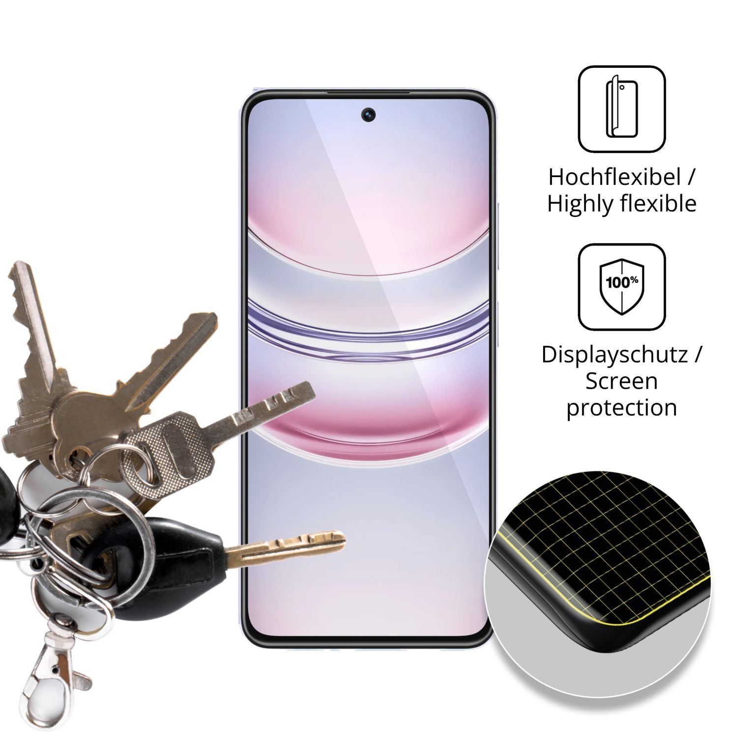 2x 3D Full Cover Schutzfolie für Realme C73 (3)