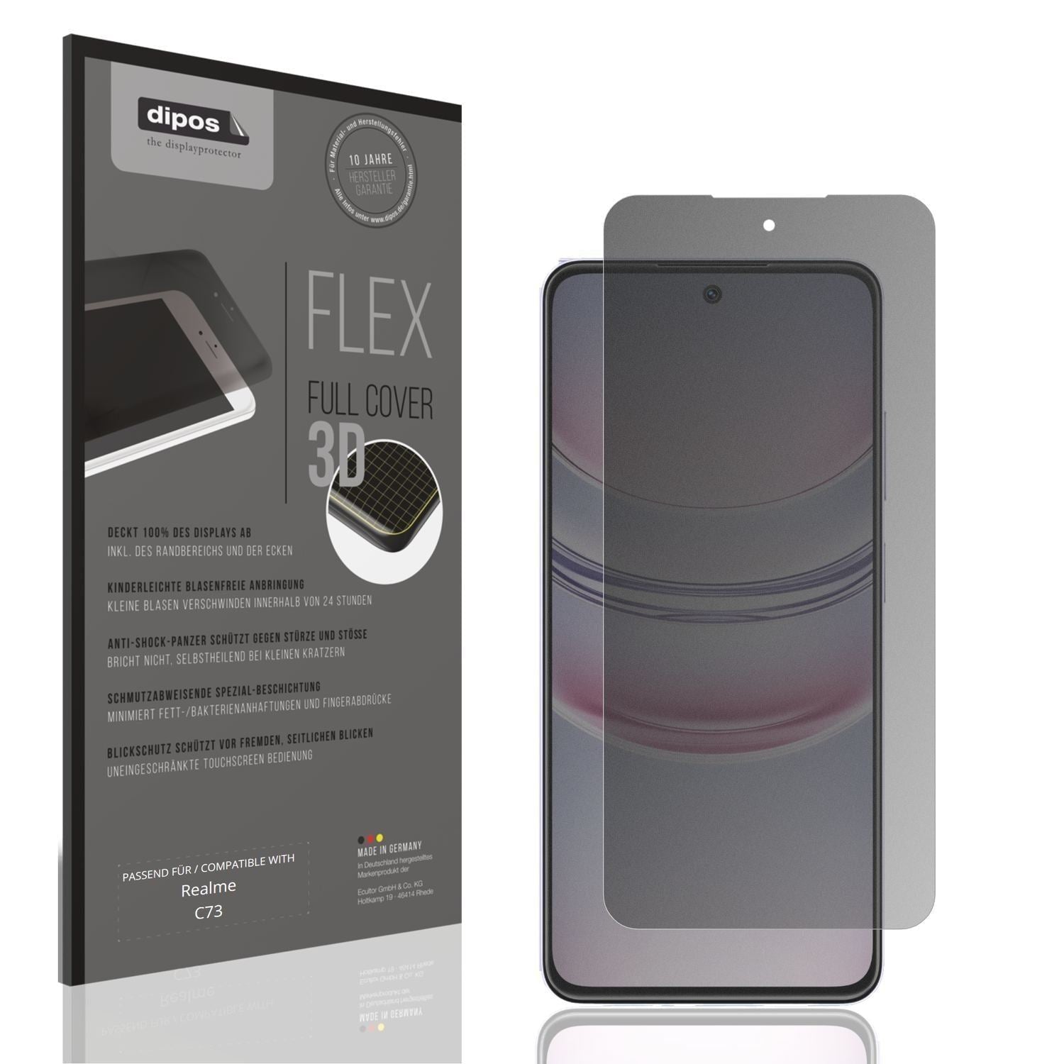 Full Cover Privacy Blickschutzfolie für Realme C73 (1)