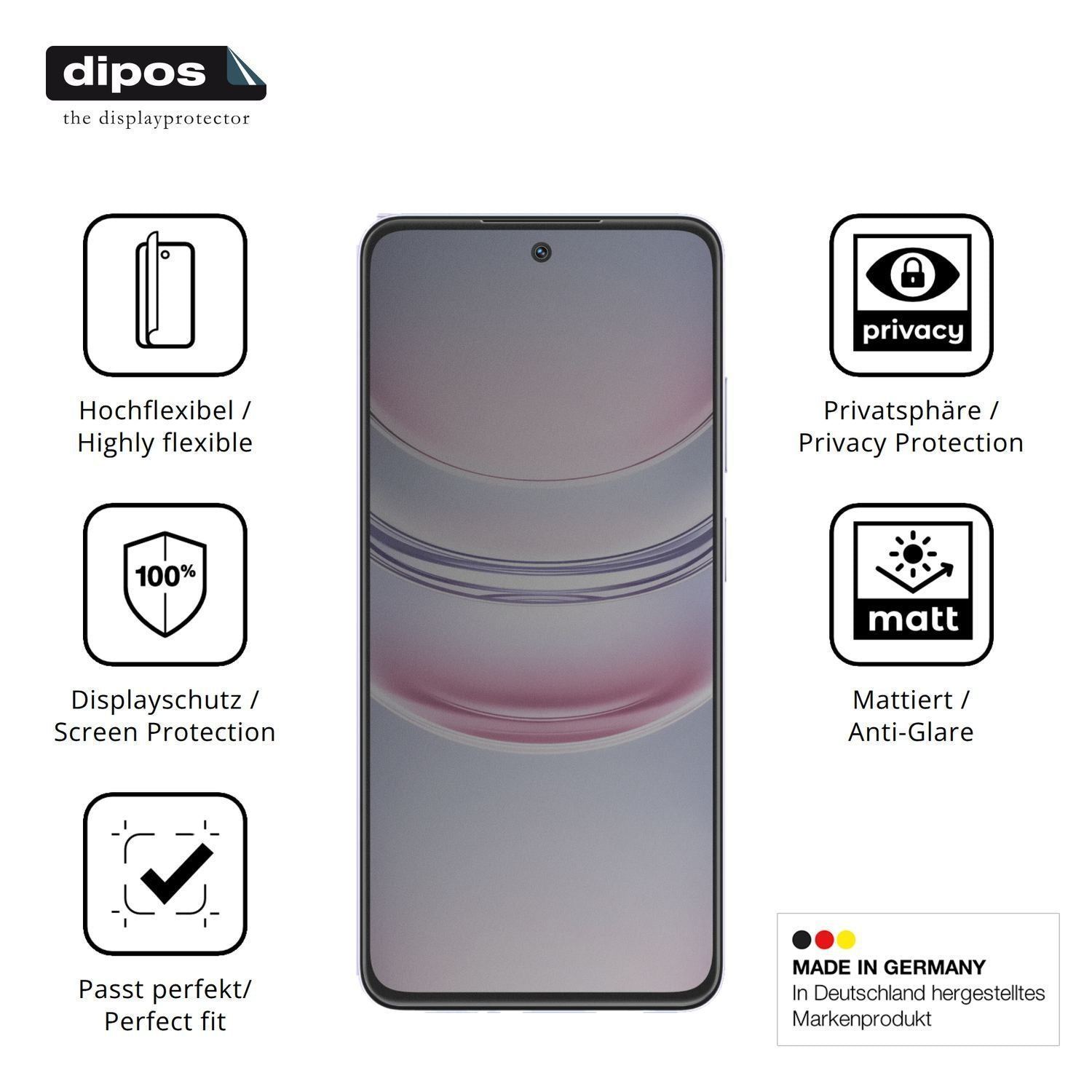 Full Cover Privacy Blickschutzfolie für Realme C73 (5)