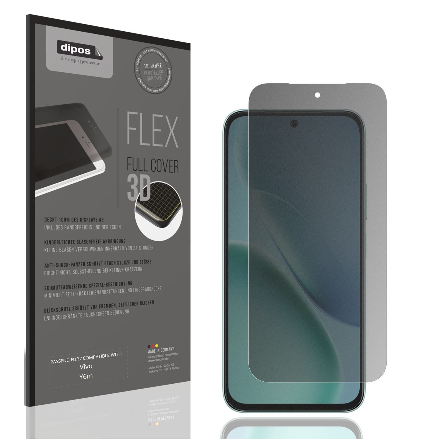 Full Cover Privacy Blickschutzfolie für Vivo Y6m (1)
