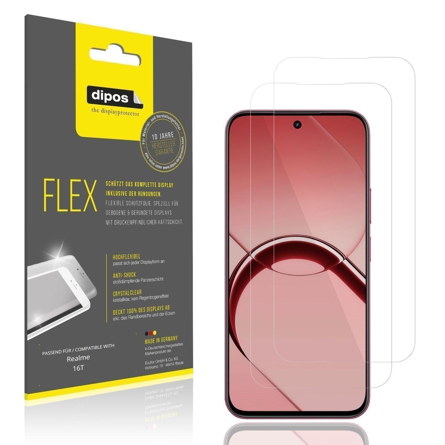2x 3D Full Cover Schutzfolie für Realme 16T (1)