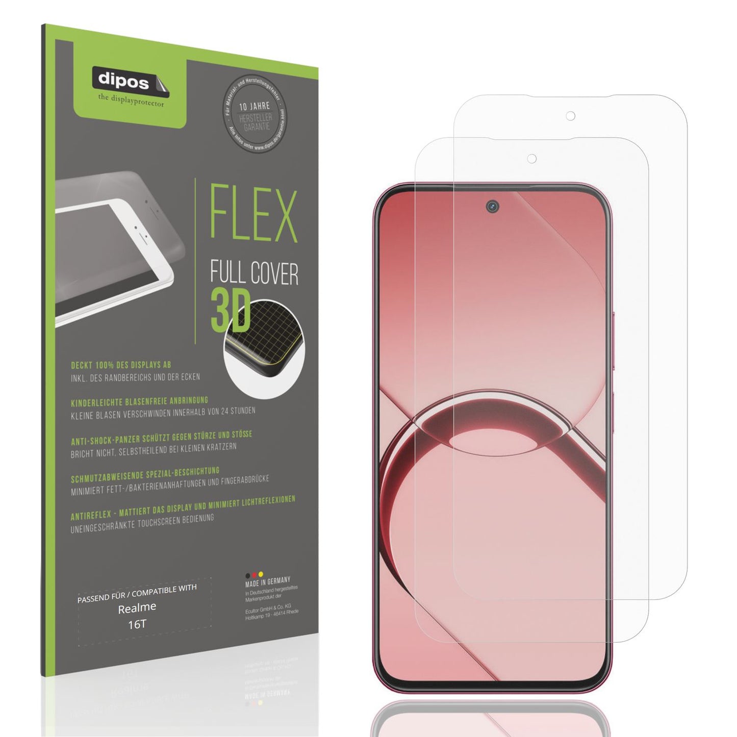 2x Full Cover Schutzfolie matt für Realme 16T (1)