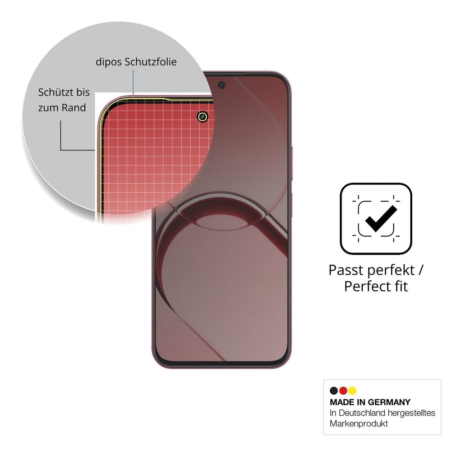 Full Cover Privacy Blickschutzfolie für Realme 16T (4)