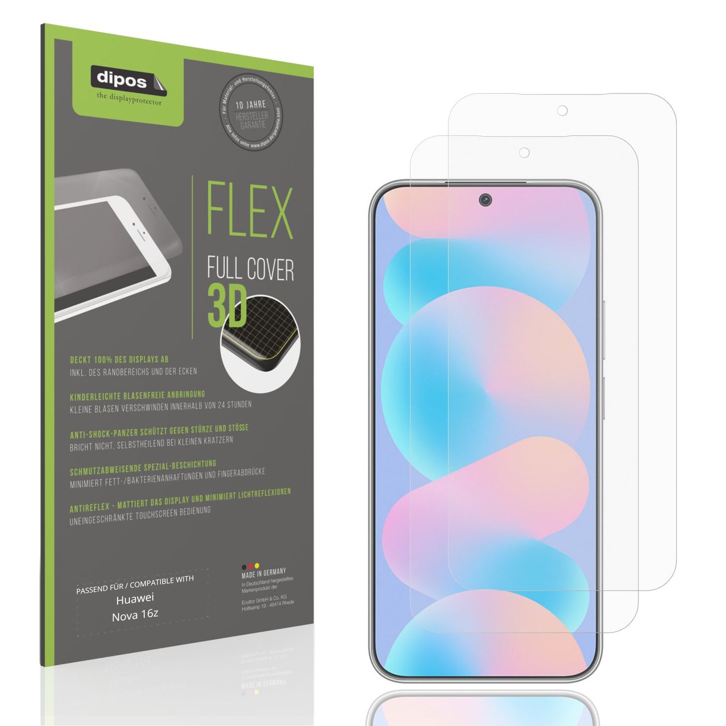 2x Full Cover Schutzfolie matt für Huawei Nova 16z (1)