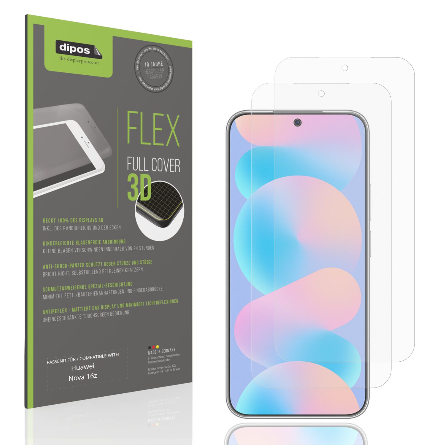 2x Full Cover Schutzfolie matt für Huawei Nova 16z (1)