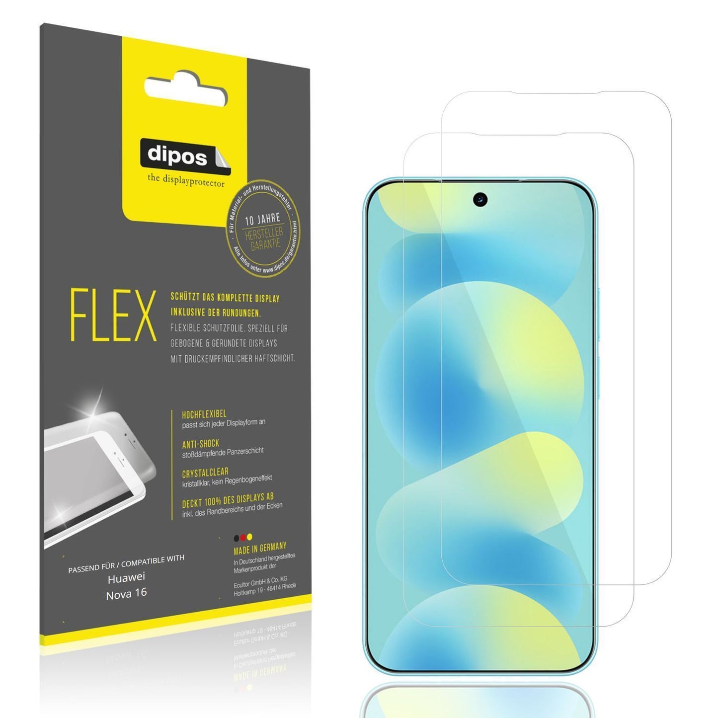 2x 3D Full Cover Schutzfolie für Huawei Nova 16 (1)