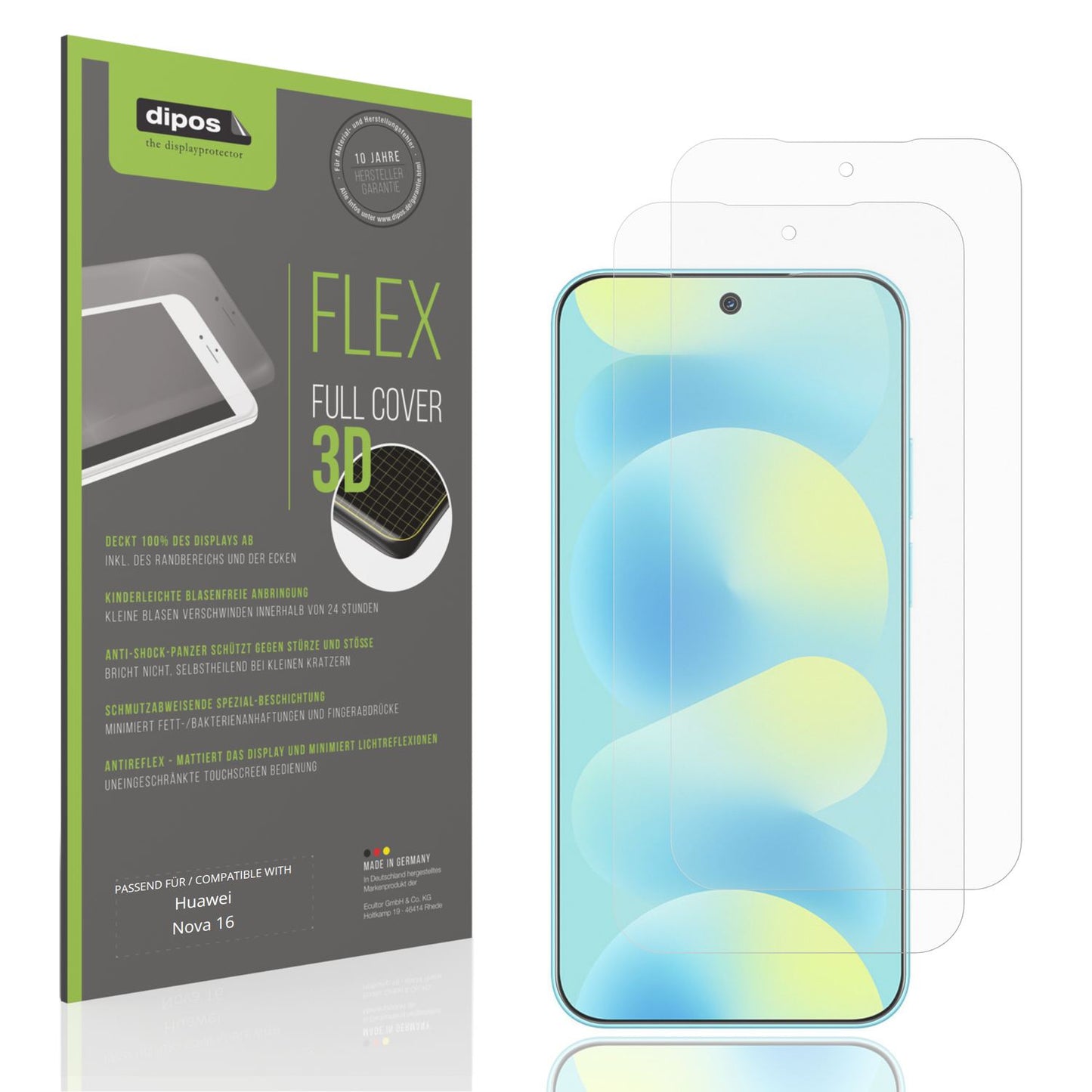 2x Full Cover Schutzfolie matt für Huawei Nova 16 (1)
