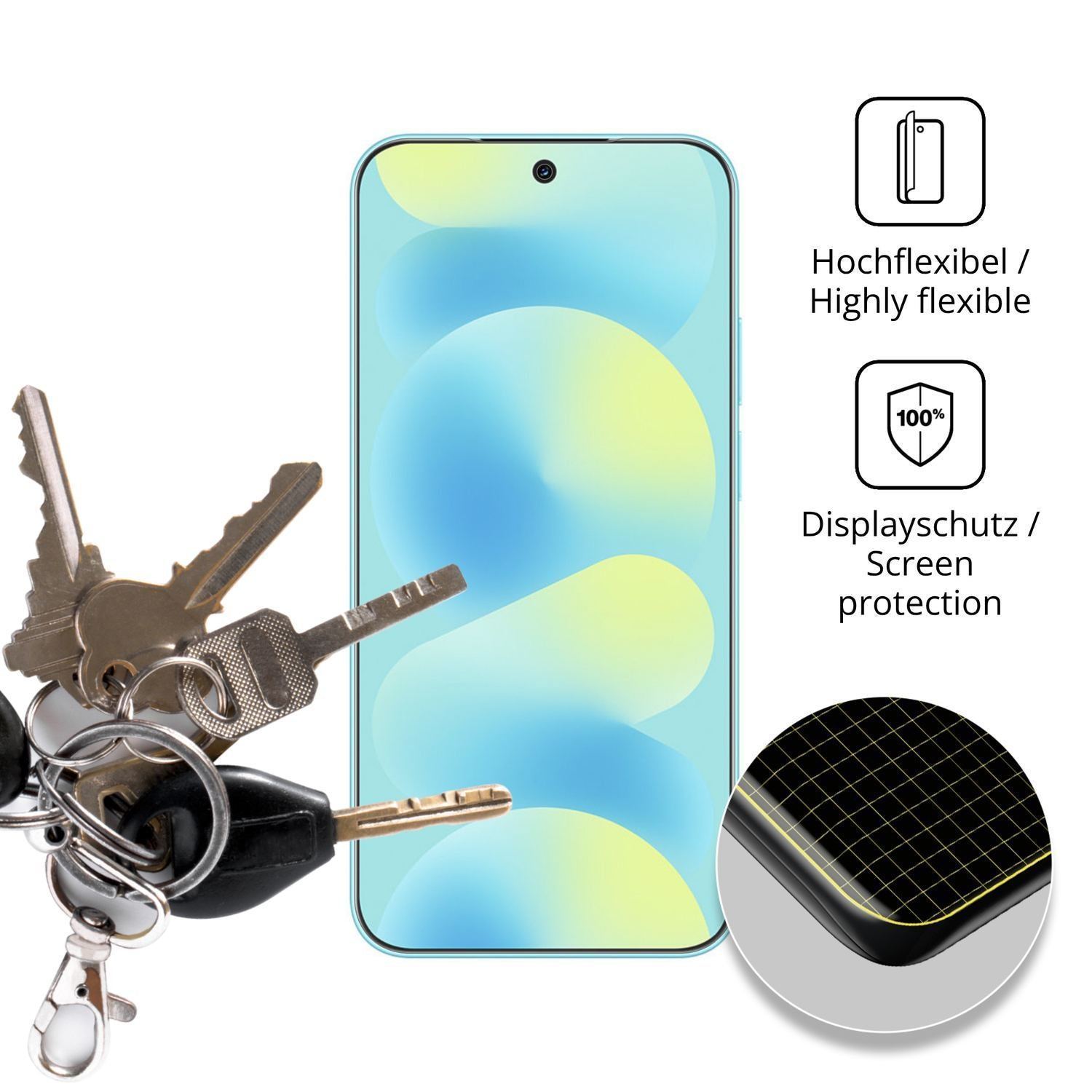 2x Full Cover Schutzfolie matt für Huawei Nova 16 (3)