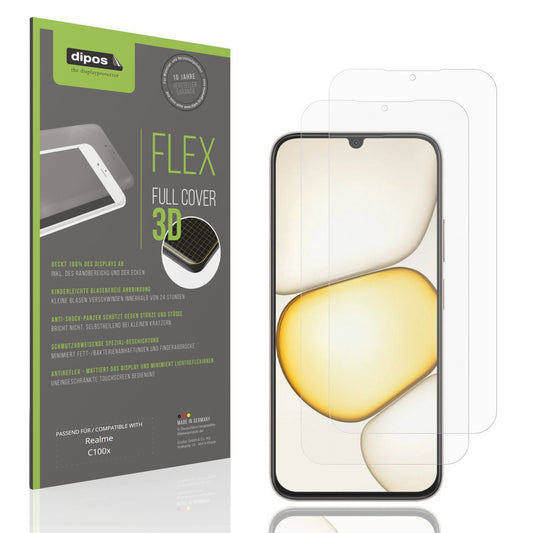 2x Full Cover Schutzfolie matt für Realme C100x (1)