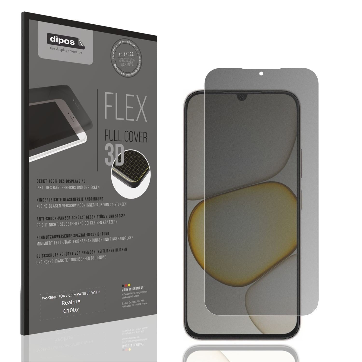 Full Cover Privacy Blickschutzfolie für Realme C10 (1)