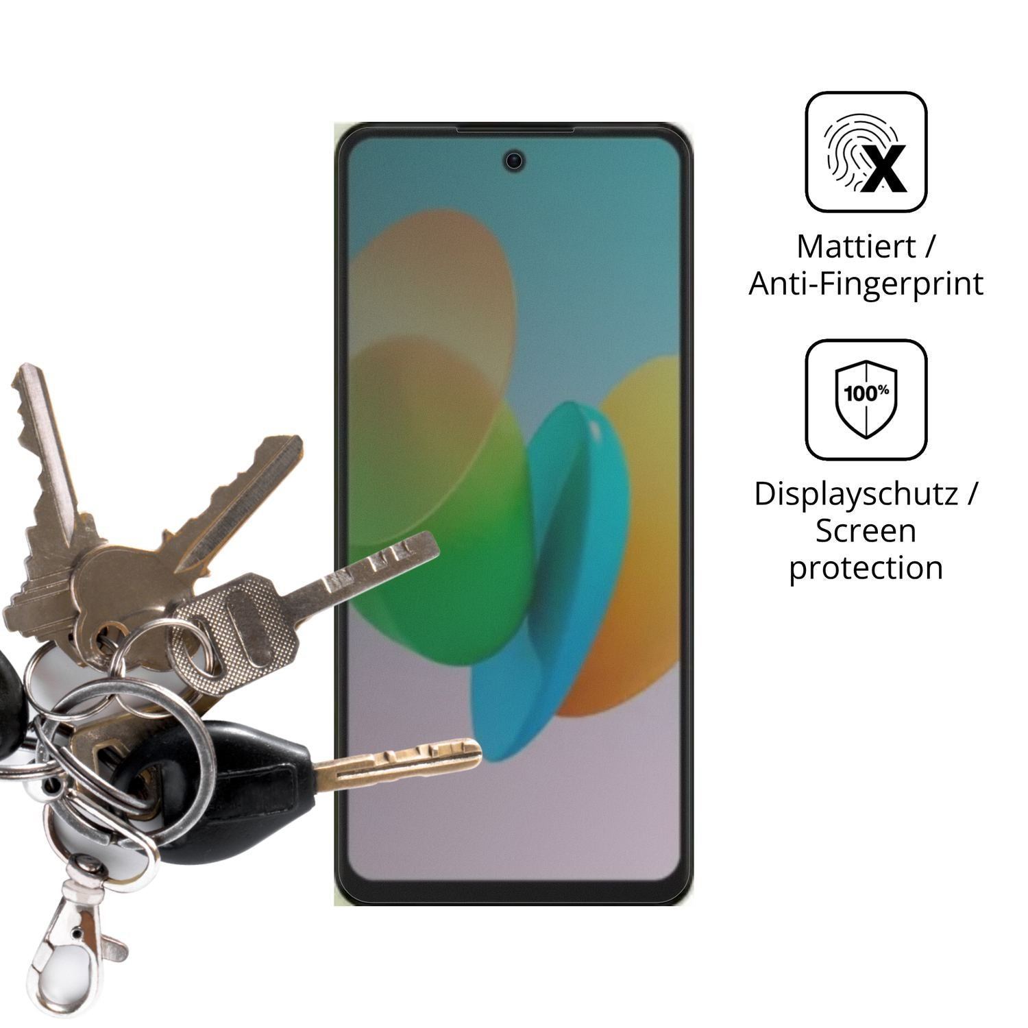 Blickschutzfolie für Tecno Spark 50 Pro matt Schut (3)
