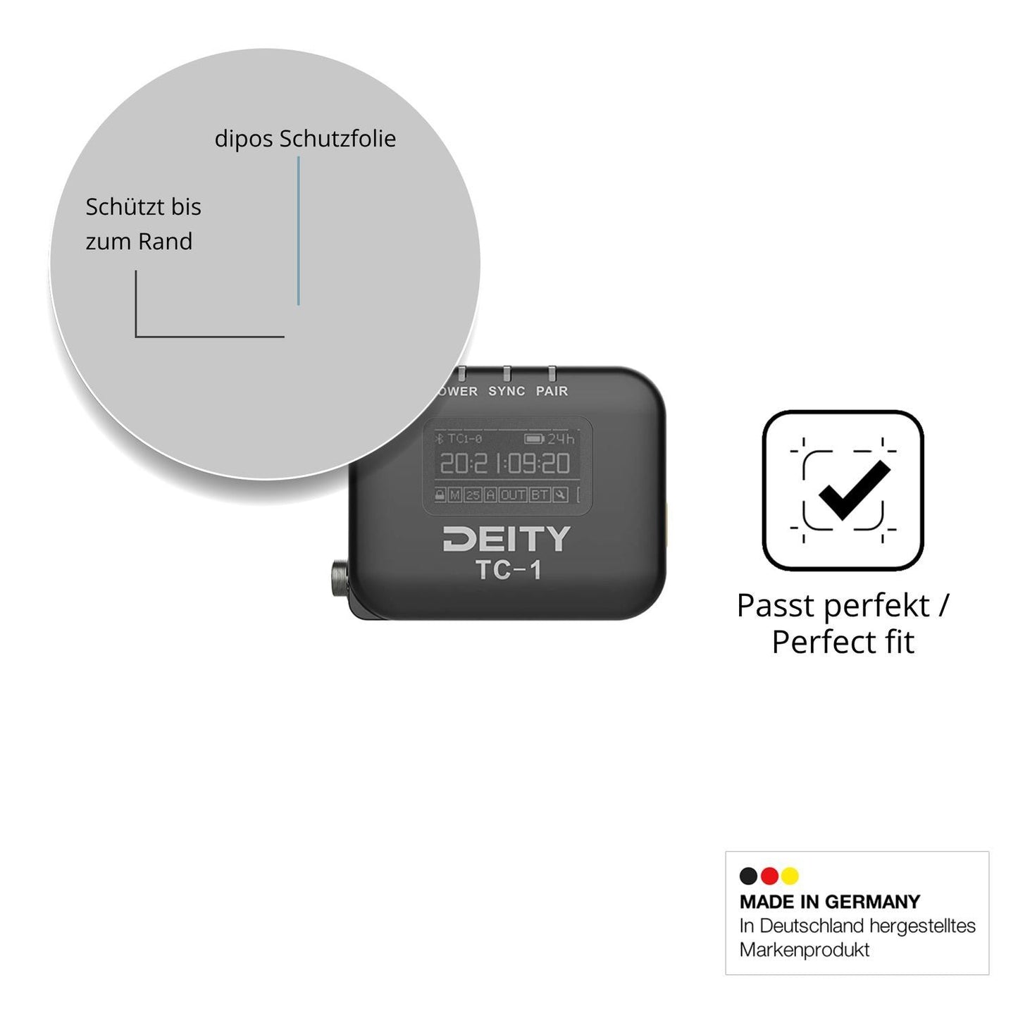 Blickschutzfolie für Deity TC-1 matt Schutzfolie P (4)
