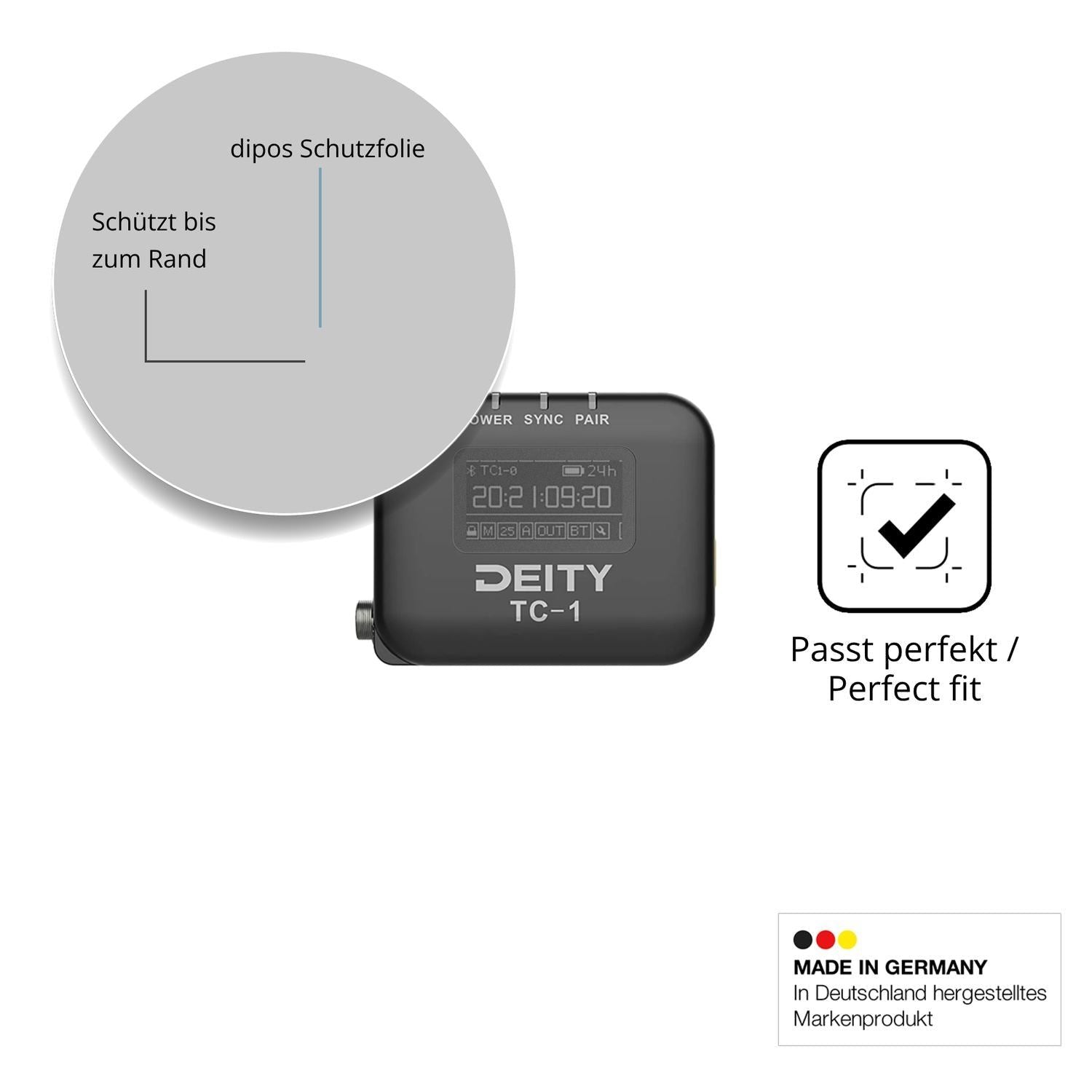 Blickschutzfolie für Deity TC-1 matt Schutzfolie P (4)