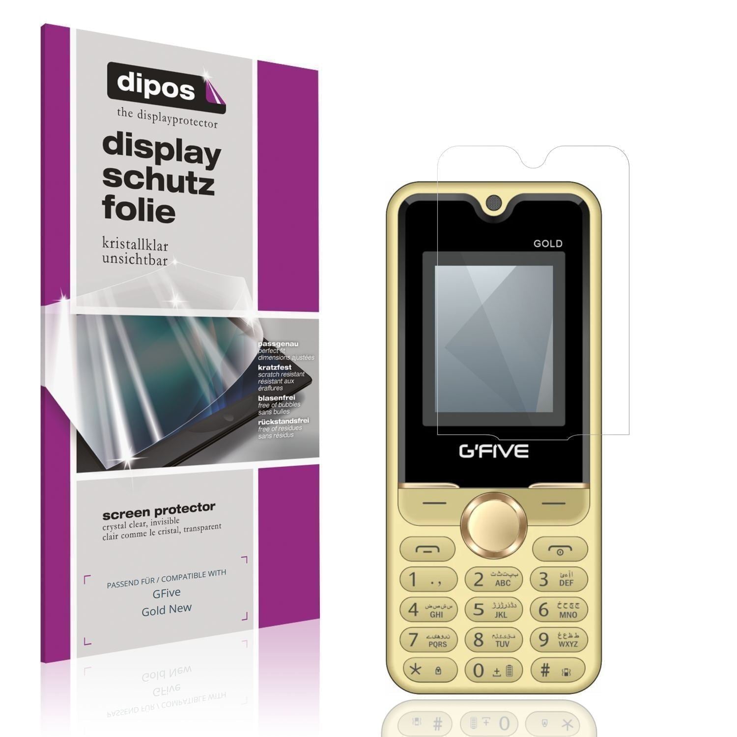 4x Schutzfolie klar für GFive Gold New Display-Sch (1)