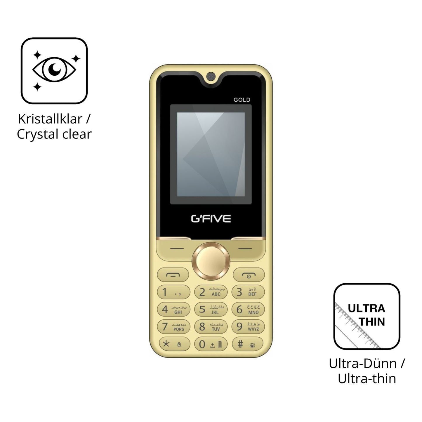 4x Schutzfolie klar für GFive Gold New Display-Sch (5)