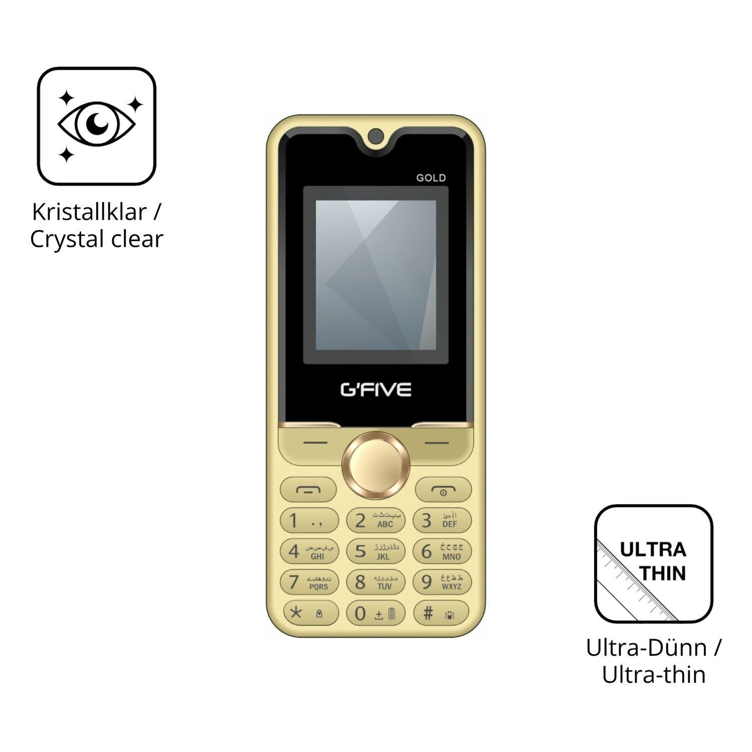 4x Schutzfolie klar für GFive Gold New Display-Sch (5)