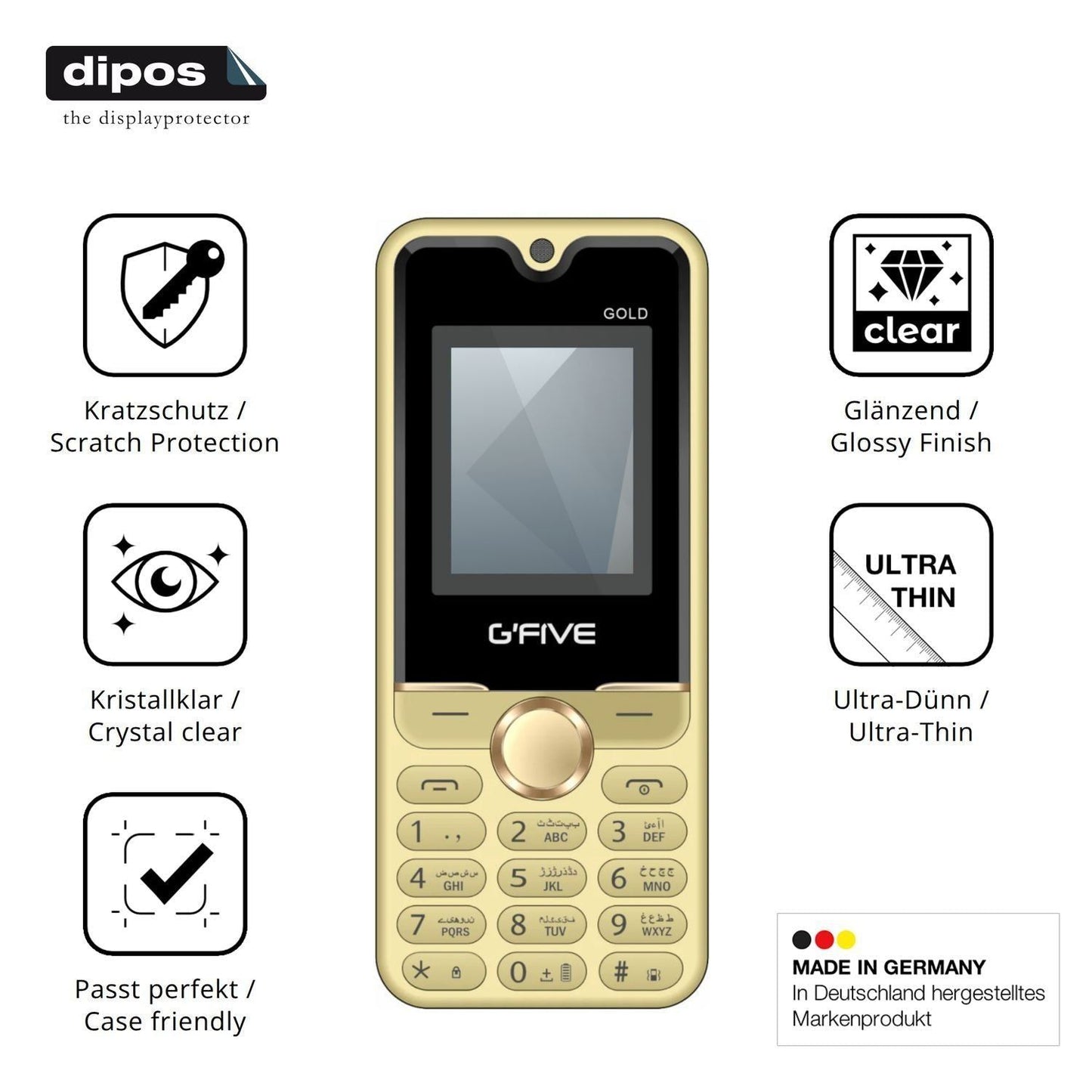 4x Schutzfolie klar für GFive Gold New Display-Sch (7)