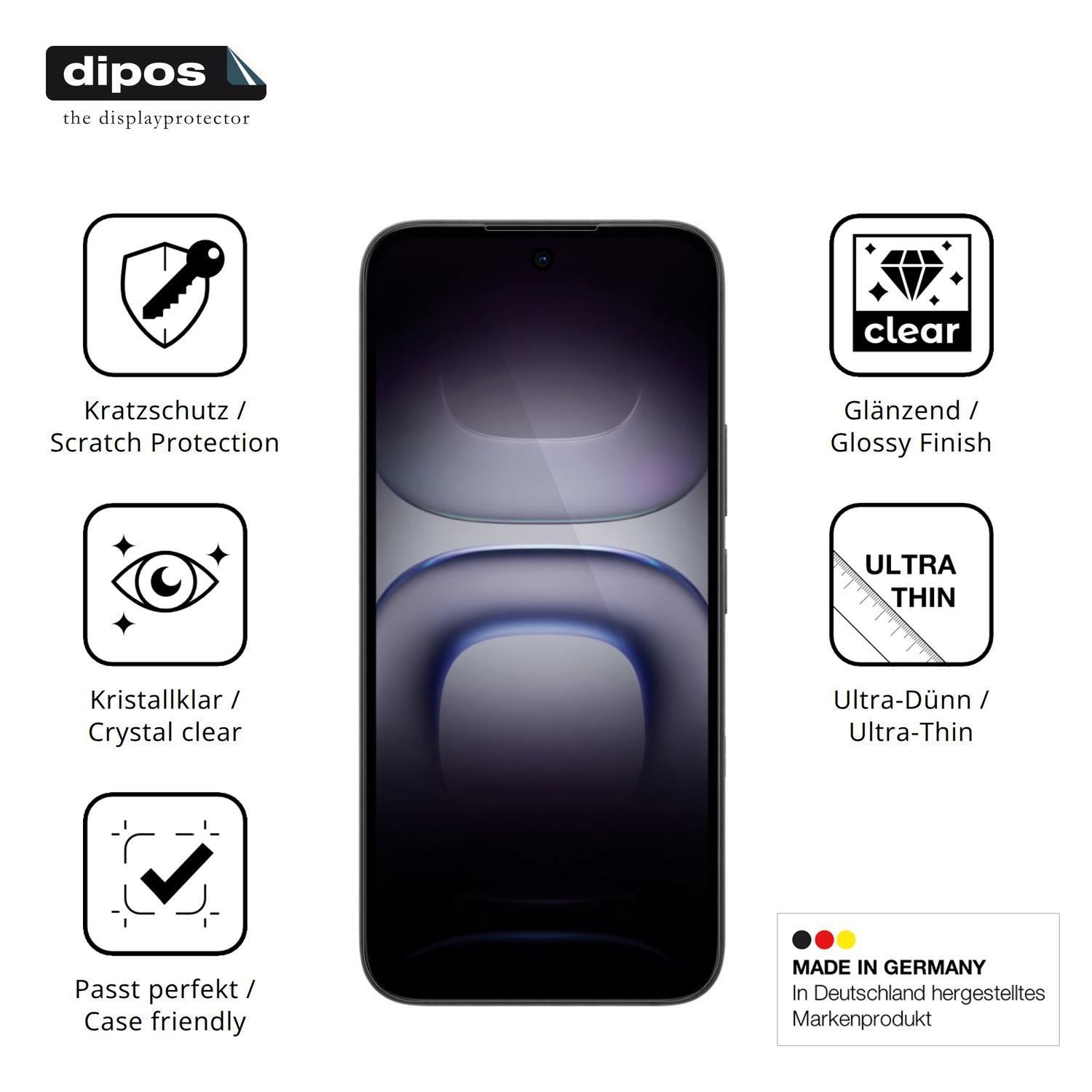 4x Schutzfolie klar für Infinix Hot 70 Display-Sch (7)