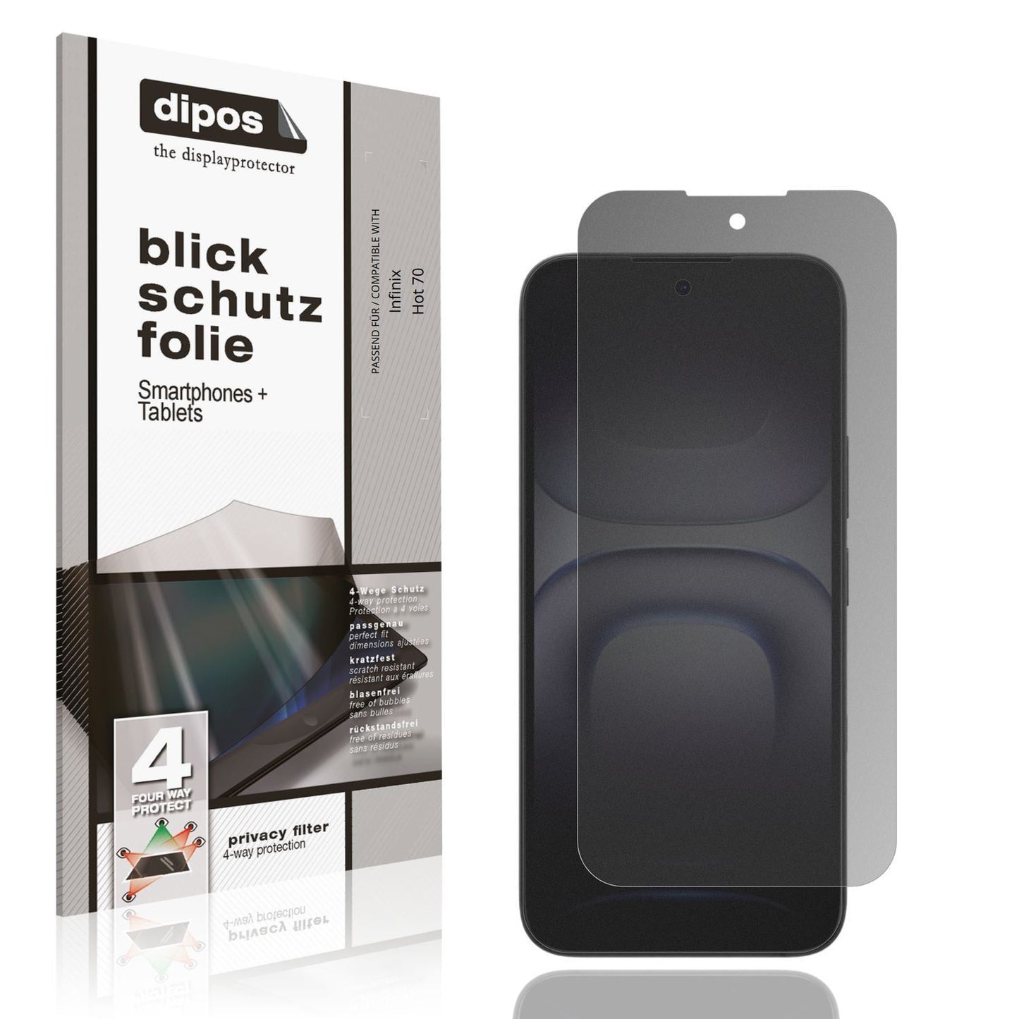 Blickschutzfolie für Infinix Hot 70 matt Schutzfol (1)