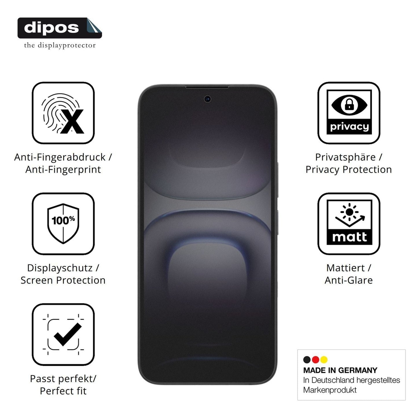 Blickschutzfolie für Infinix Hot 70 matt Schutzfol (5)