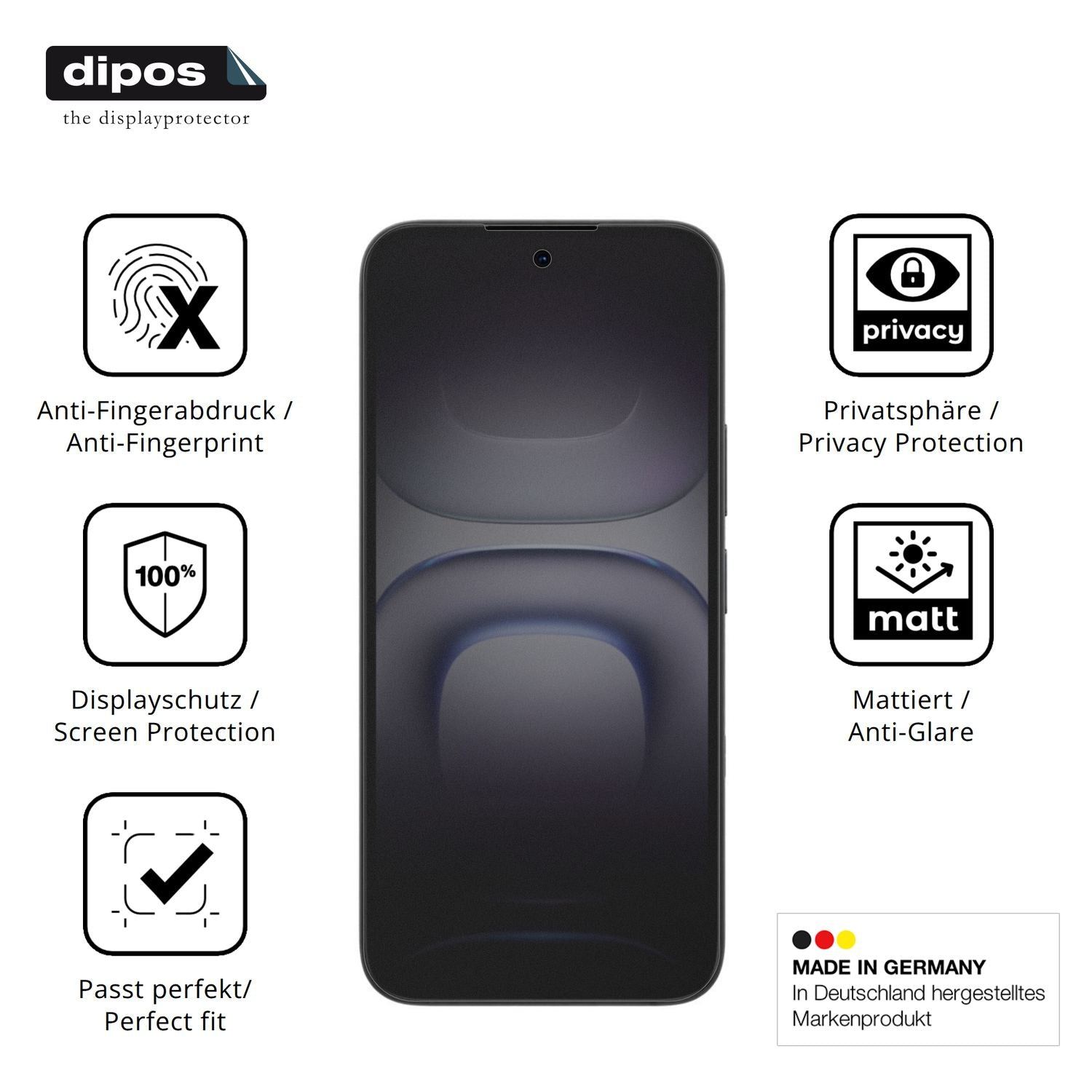 Blickschutzfolie für Infinix Hot 70 matt Schutzfol (5)