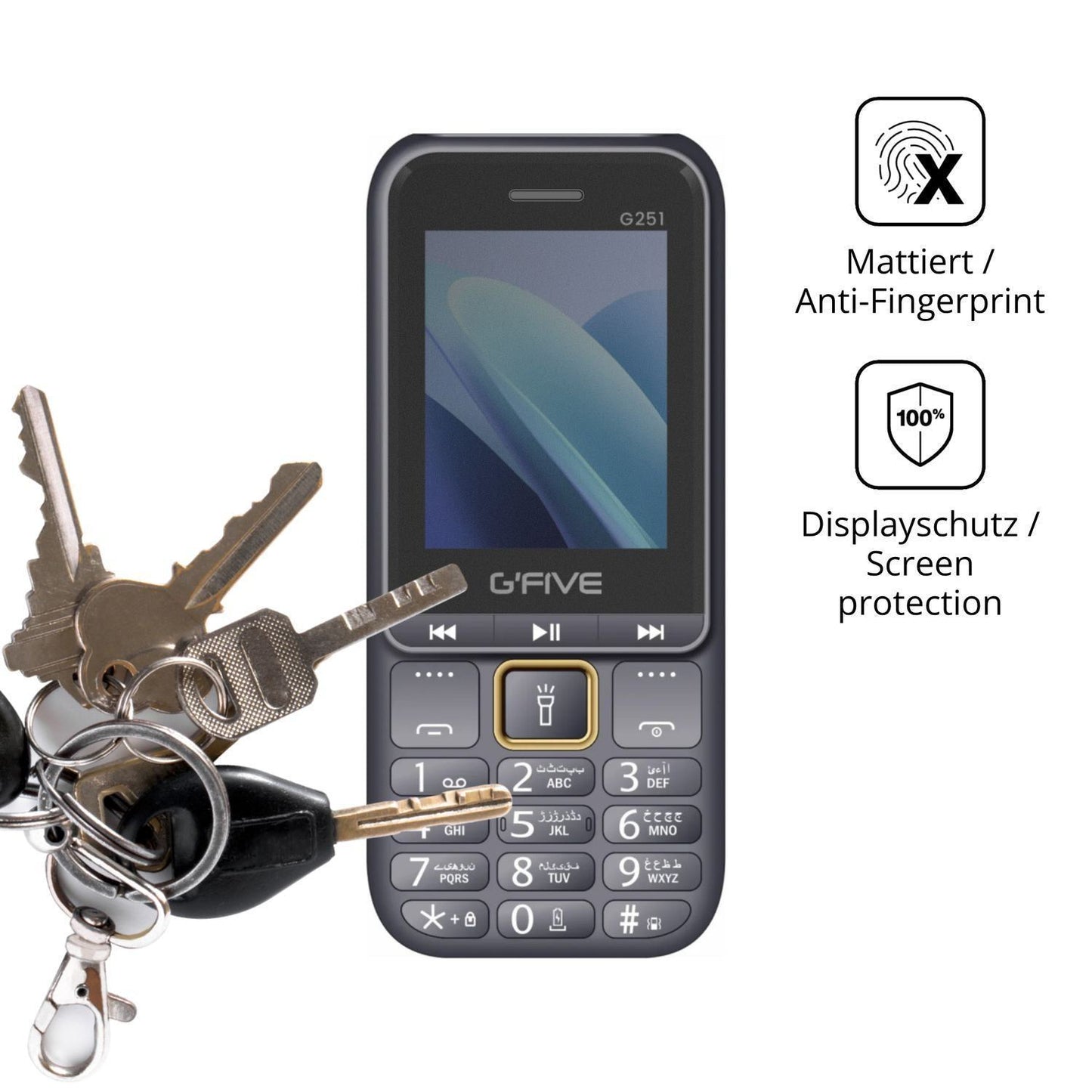 Blickschutzfolie für GFive G251 New matt Schutzfol (3)