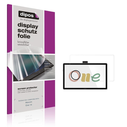 2x Schutzfolie klar für Wacom One 14 Display-Schut (1)