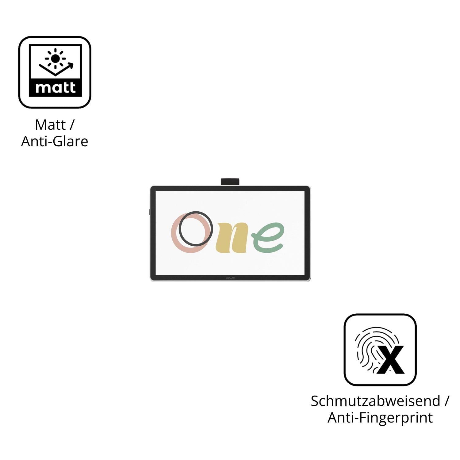 2x Schutzfolie matt für Wacom One 14 Display-Schut (5)