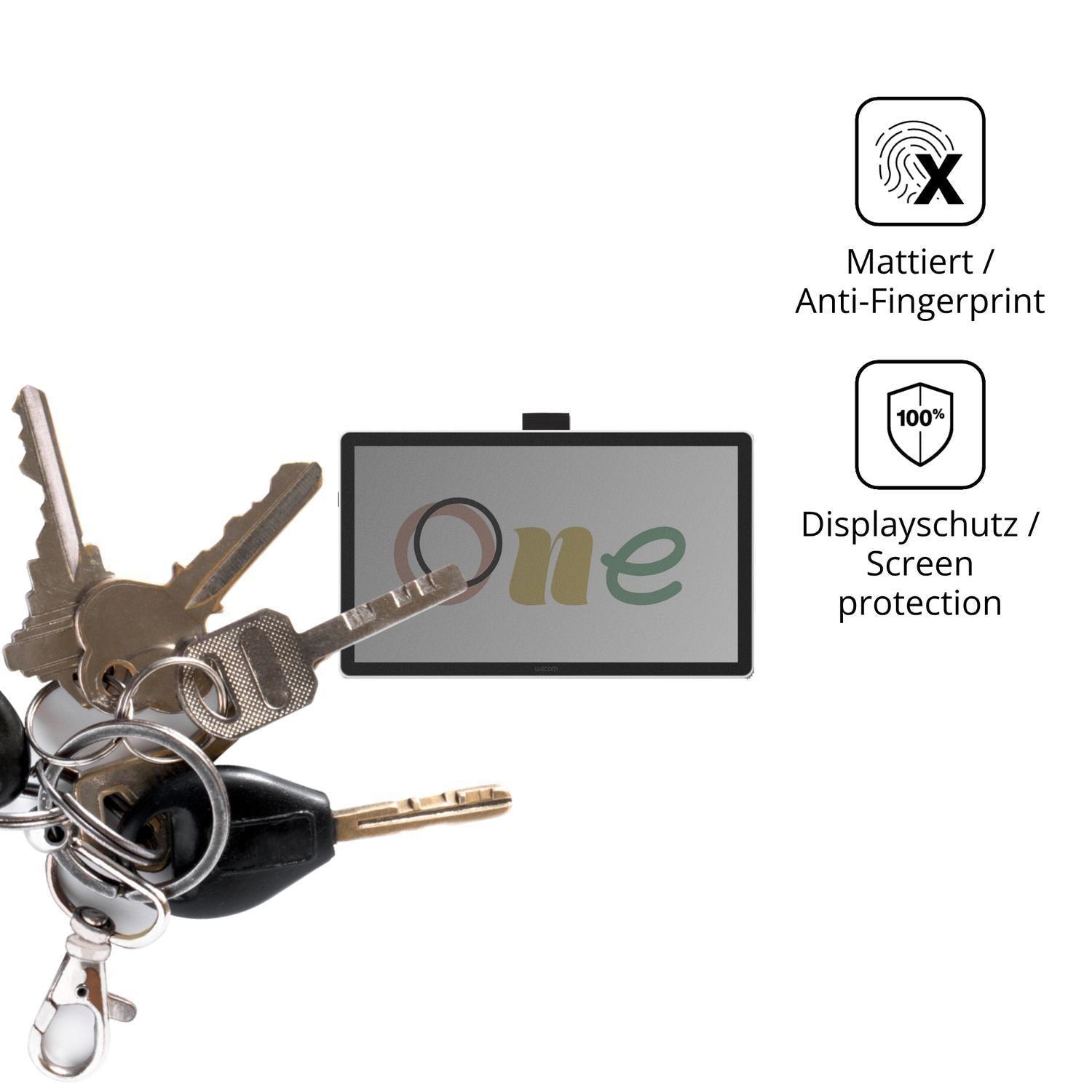 Blickschutzfolie für Wacom One 14 matt Schutzfolie (3)