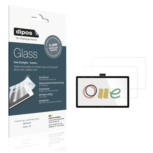 2x 9H Schutzfolie für Wacom One 14 Panzerfolie (1)