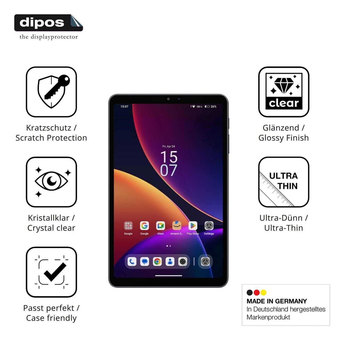 2x Schutzfolie klar für Alldocube iPlay 80 mini Pr (7)