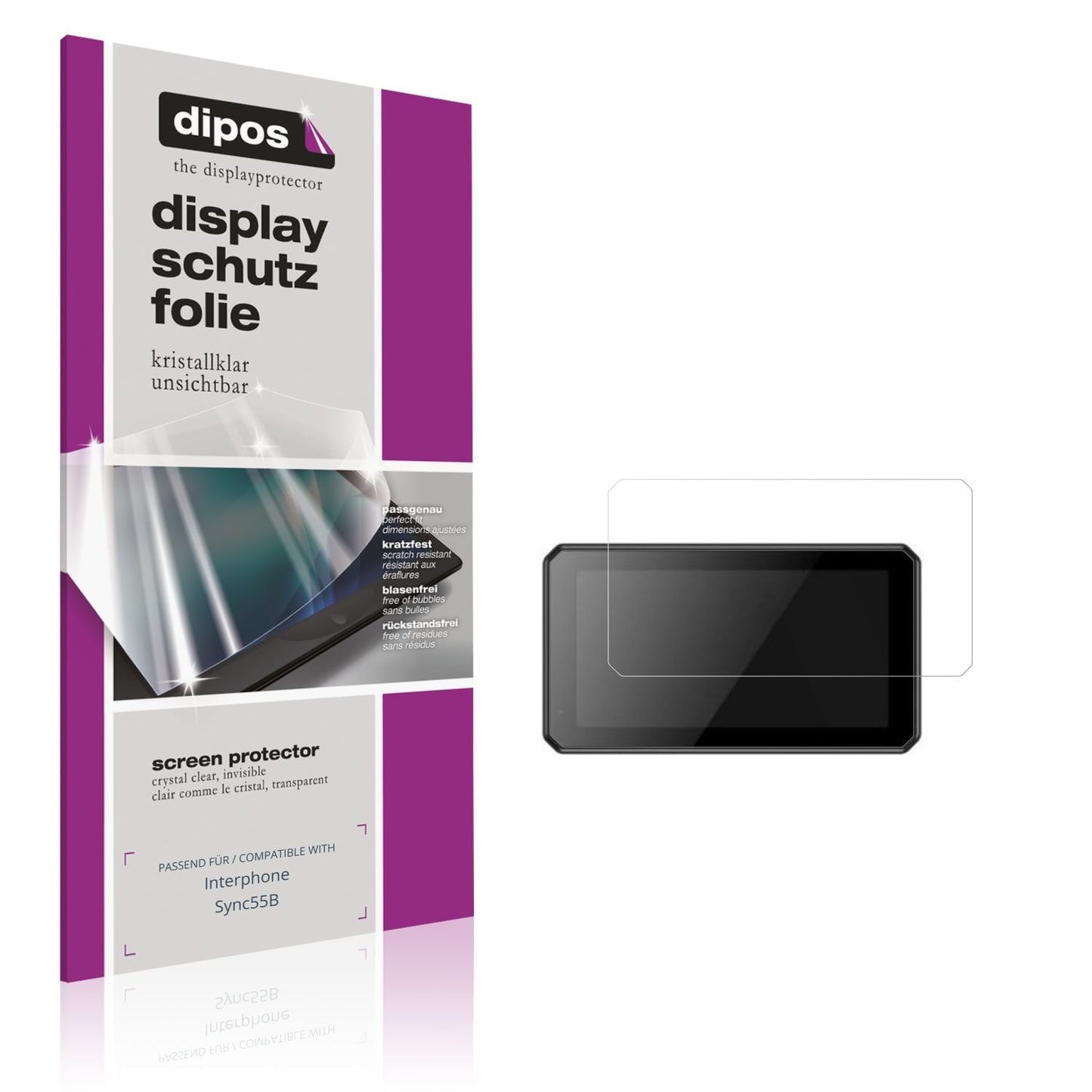 2x Schutzfolie klar für Interphone Sync55B Display (1)