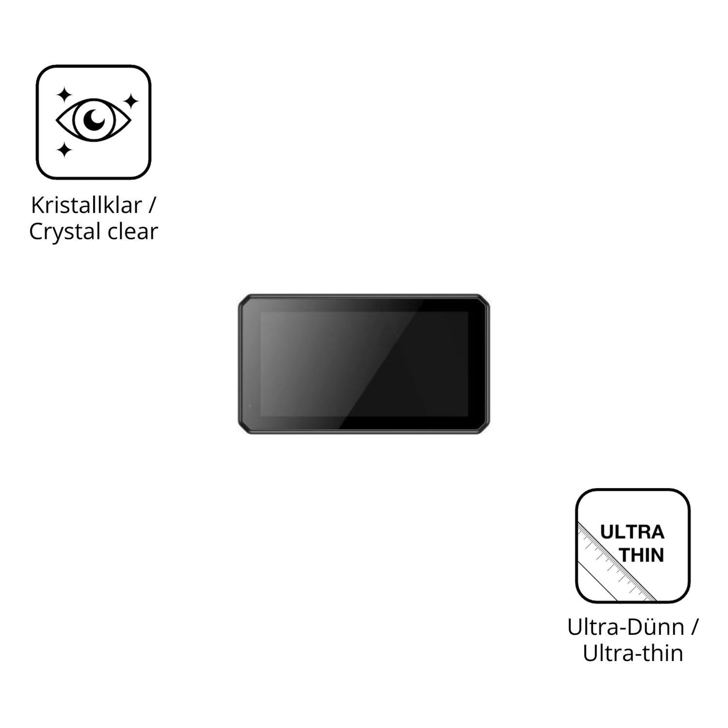 2x Schutzfolie klar für Interphone Sync55B Display (5)