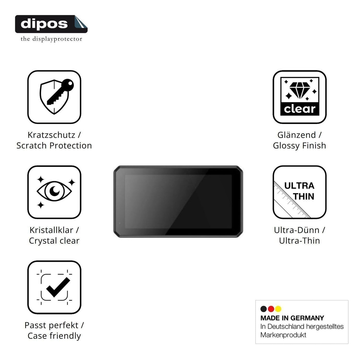 2x Schutzfolie klar für Interphone Sync55B Display (7)