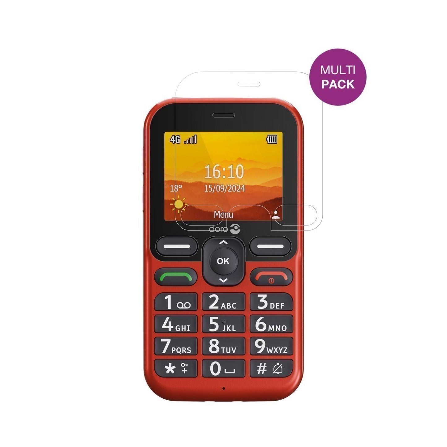4x Schutzfolie klar für Doro Leva E11 Display-Schu (2)