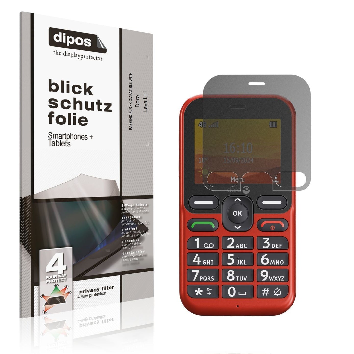 Blickschutzfolie für Doro Leva E11 matt Schutzfoli (1)